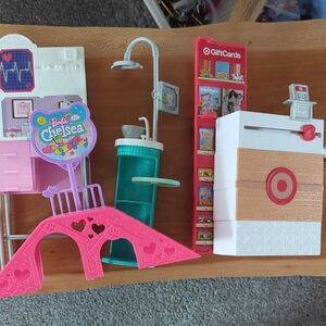 6 Barbie Playsets Skatepark Target Dentist Doctor Plane Tray Cart Animal Rescue